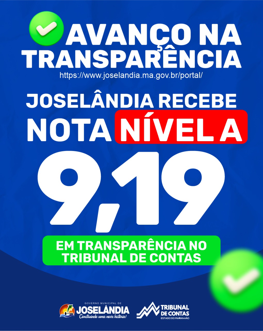 AVANÇO NA TRANSPARÊNCIA